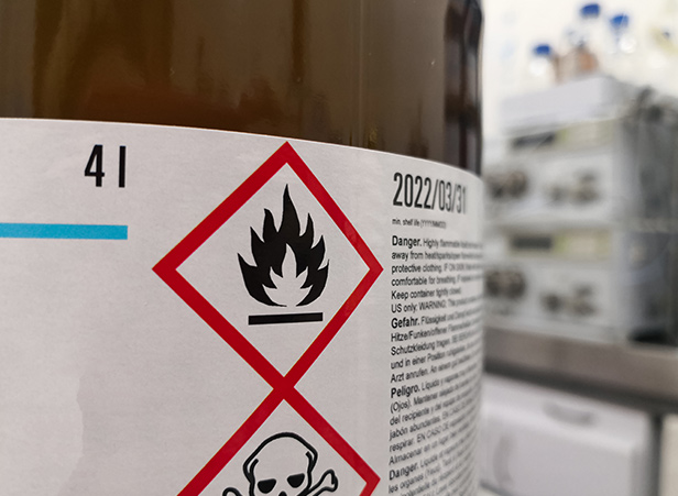 Bottle with flammable icon