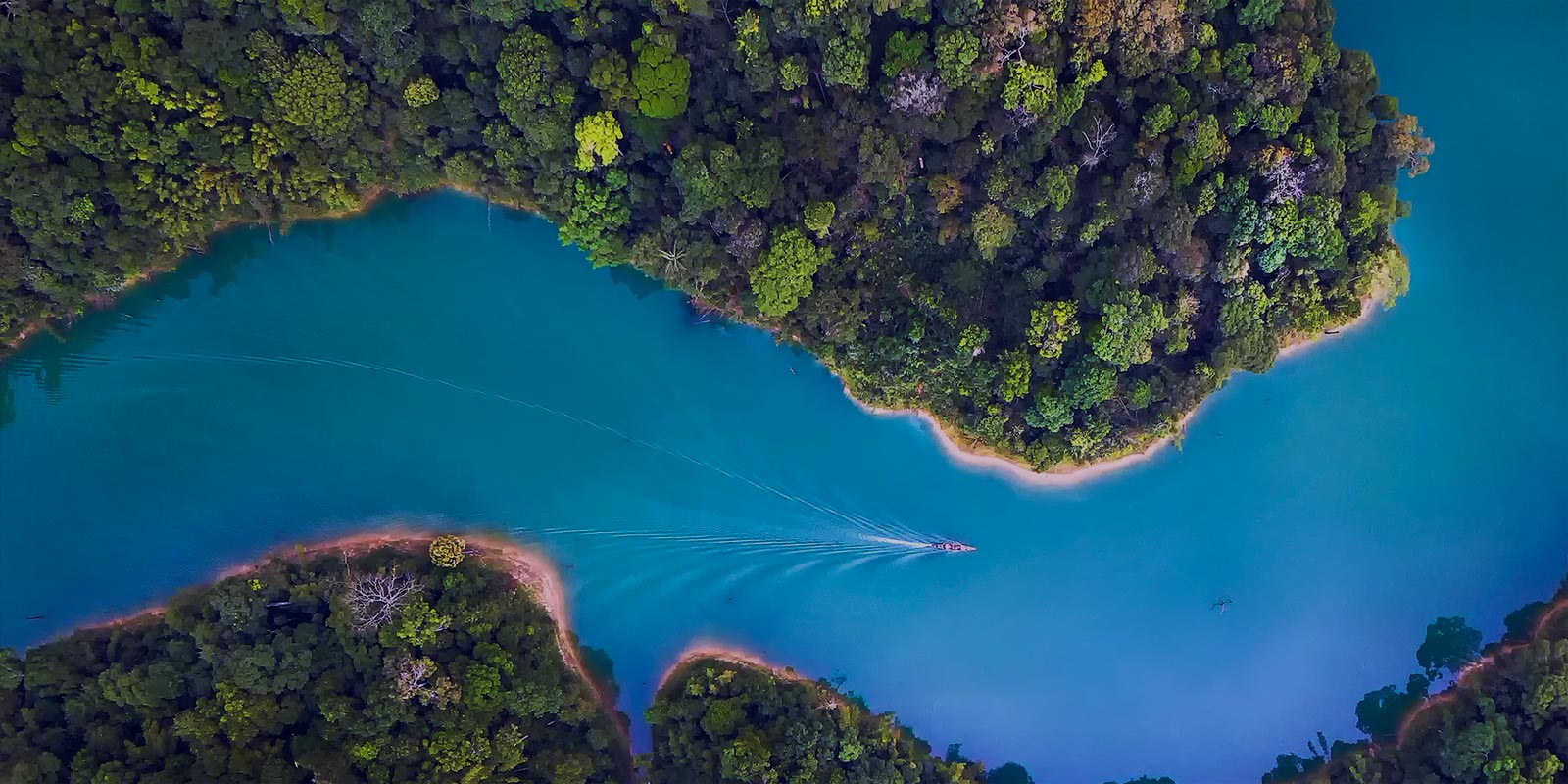 Boat going down river 